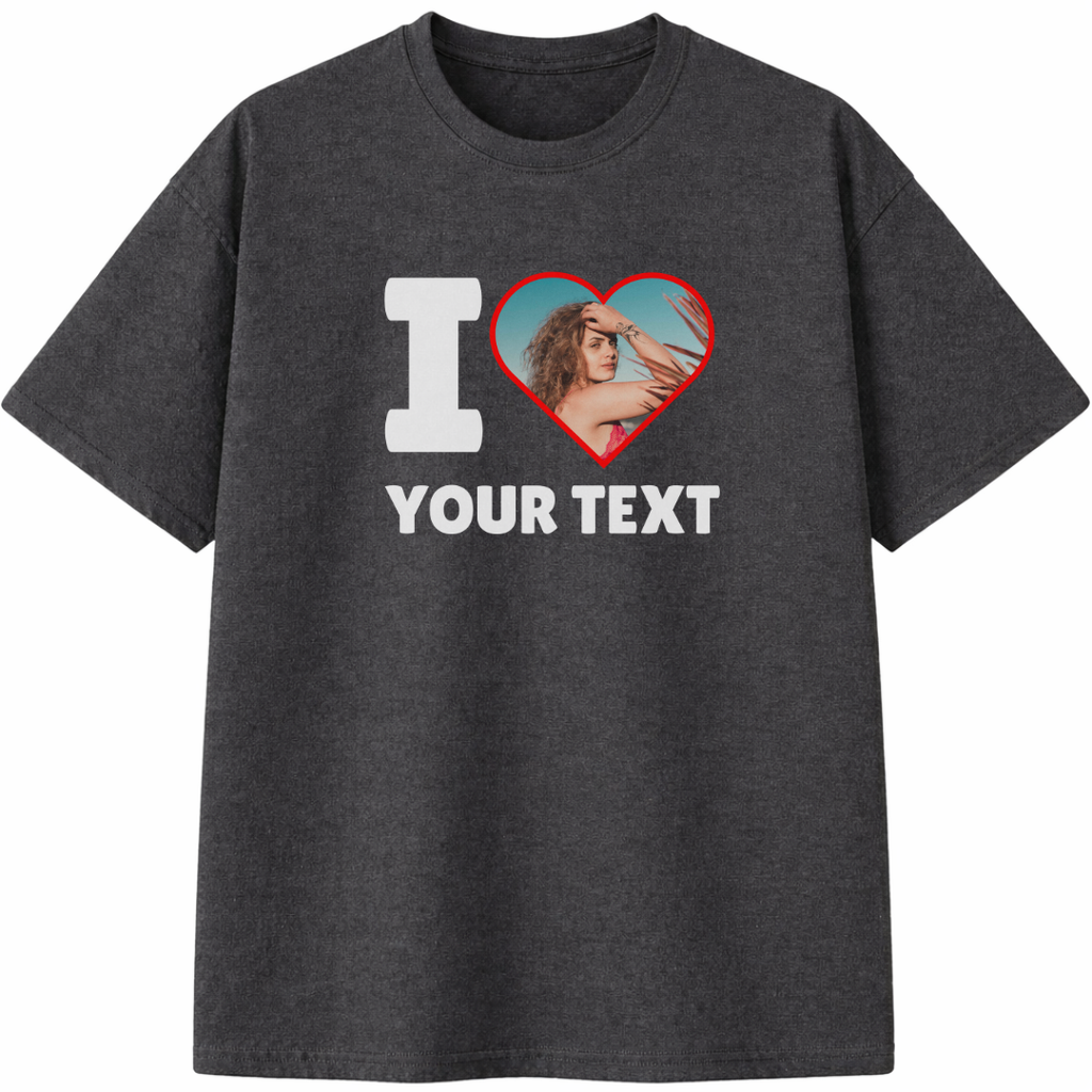 I Love Custom Photo Unisex T-Shirt