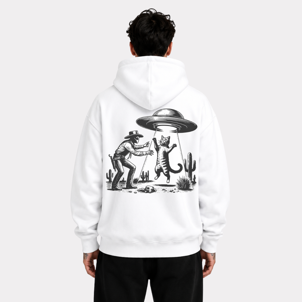 UFO Cowboy Cat Hoodie