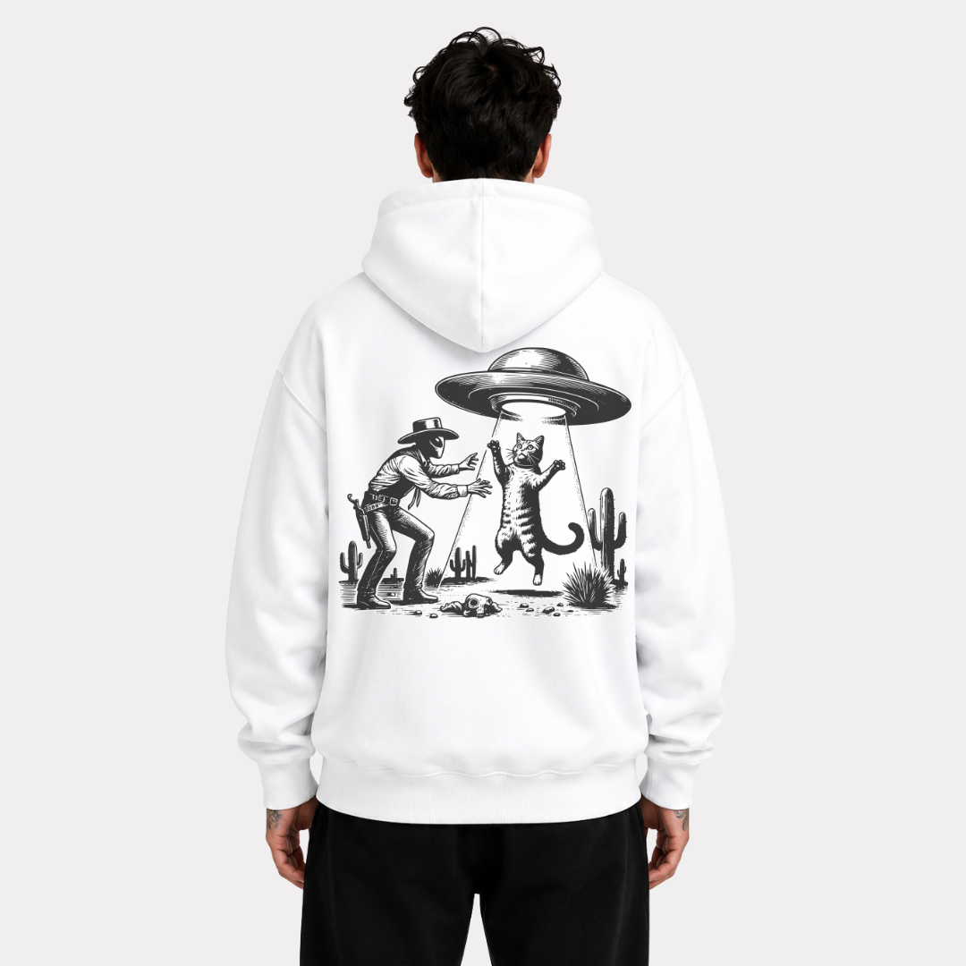 UFO Cowboy Cat Hoodie