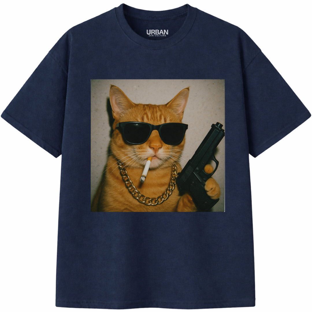 Funny Gangster Cat T-Shirt