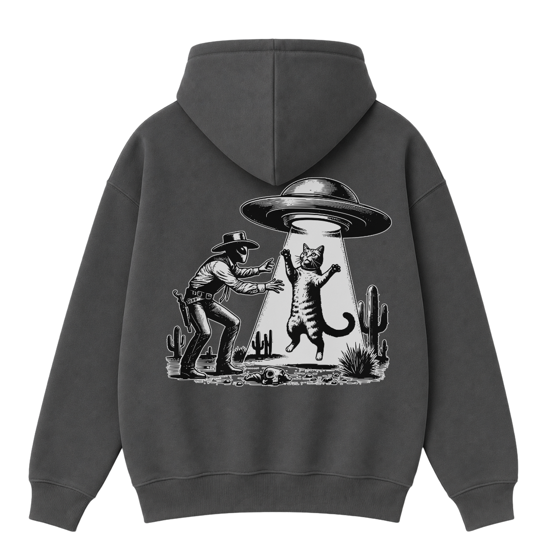 UFO Cowboy Cat Hoodie