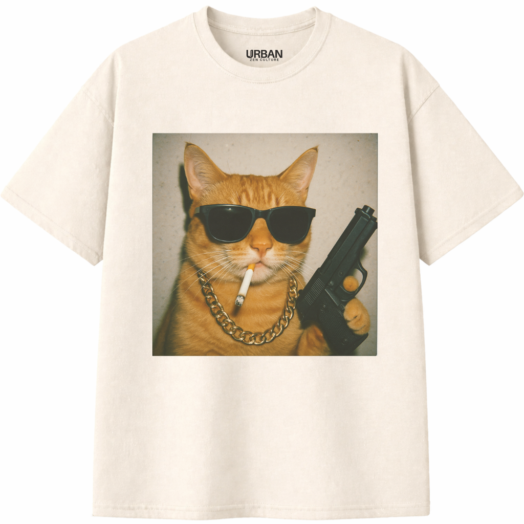 Funny Gangster Cat T-Shirt