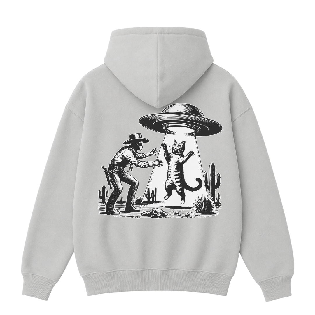 UFO Cowboy Cat Hoodie