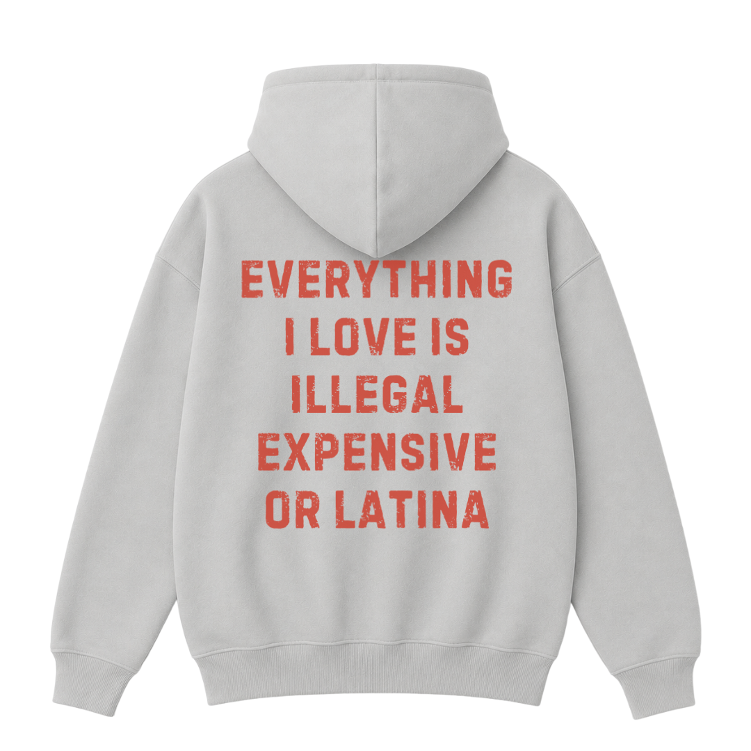 Everything I Love Is Illegal Expensive or Latina Hoodie