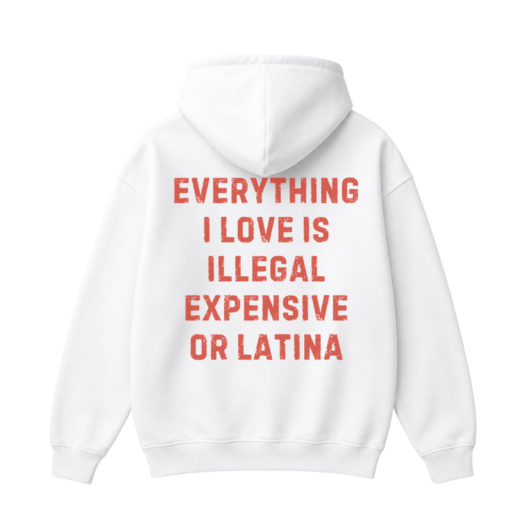 Everything I Love Is Illegal Expensive or Latina Hoodie