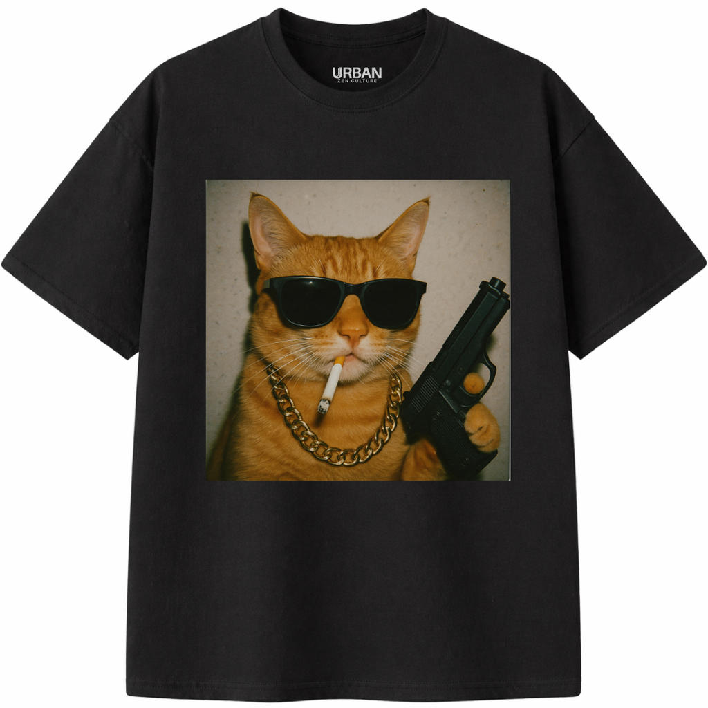 Funny Gangster Cat T-Shirt