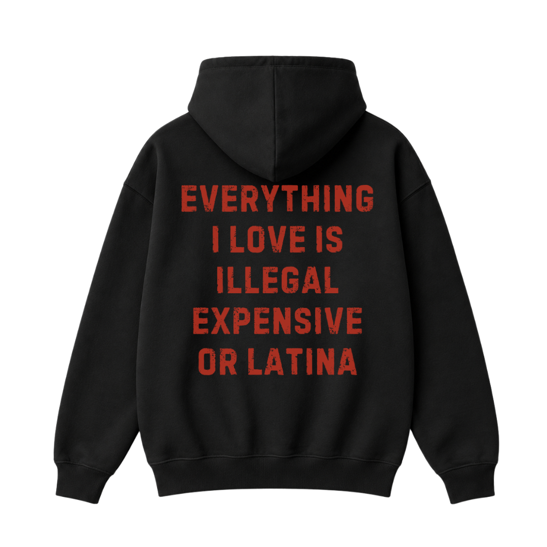 Everything I Love Is Illegal Expensive or Latina Hoodie