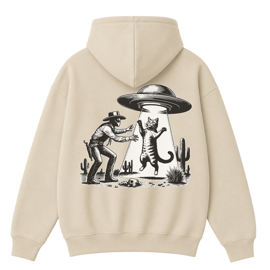 UFO Cowboy Cat Hoodie