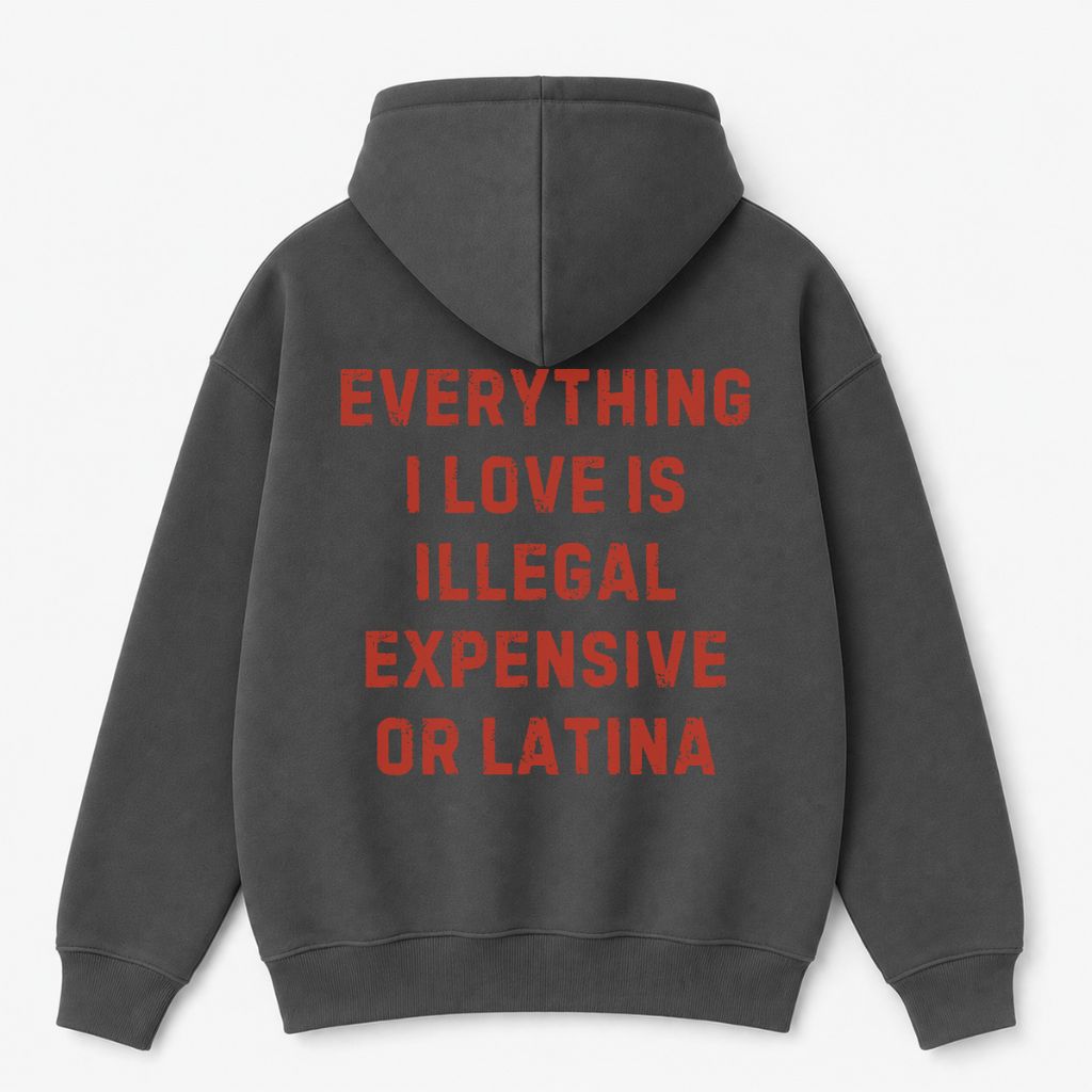 Everything I Love Is Illegal Expensive or Latina Hoodie