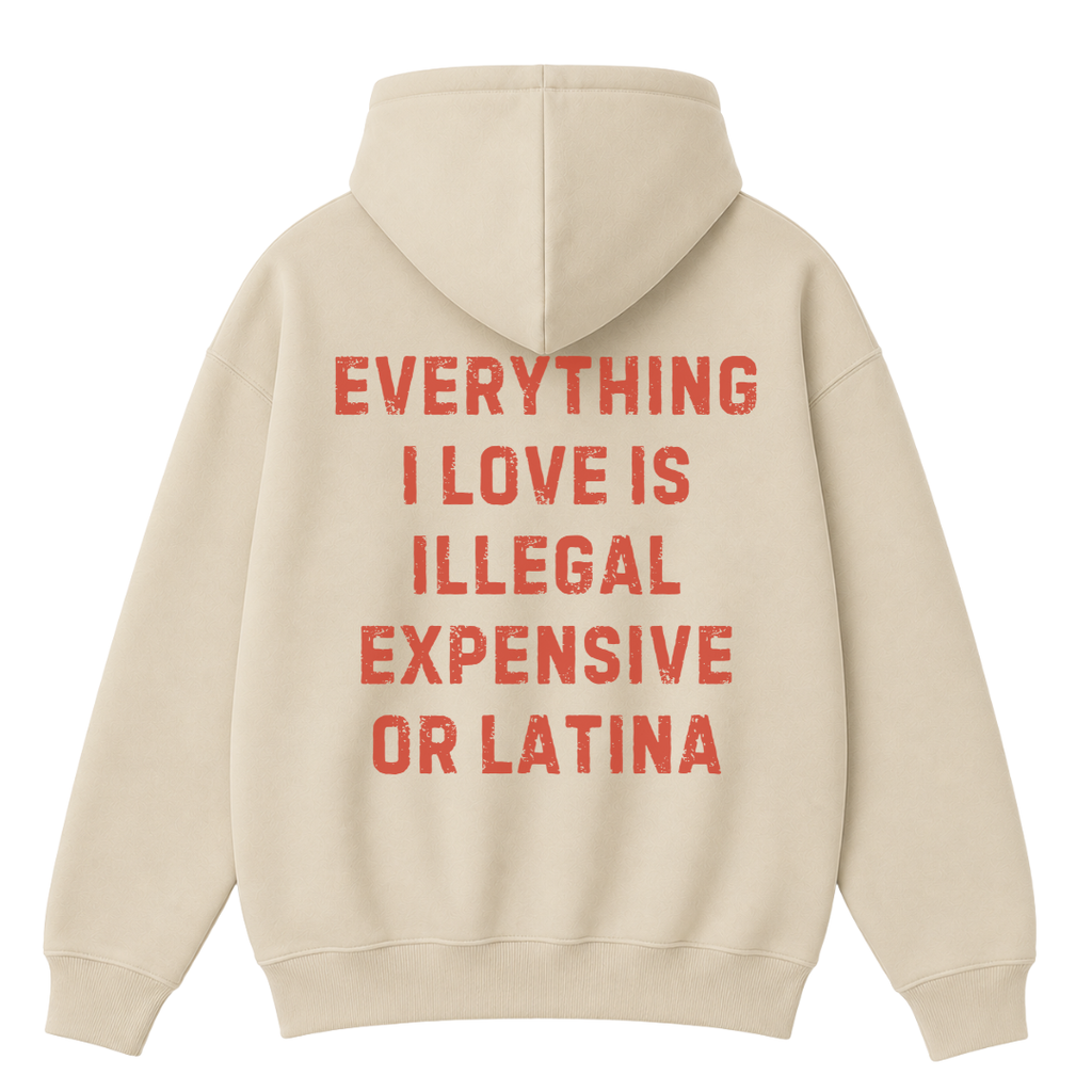 Everything I Love Is Illegal Expensive or Latina Hoodie