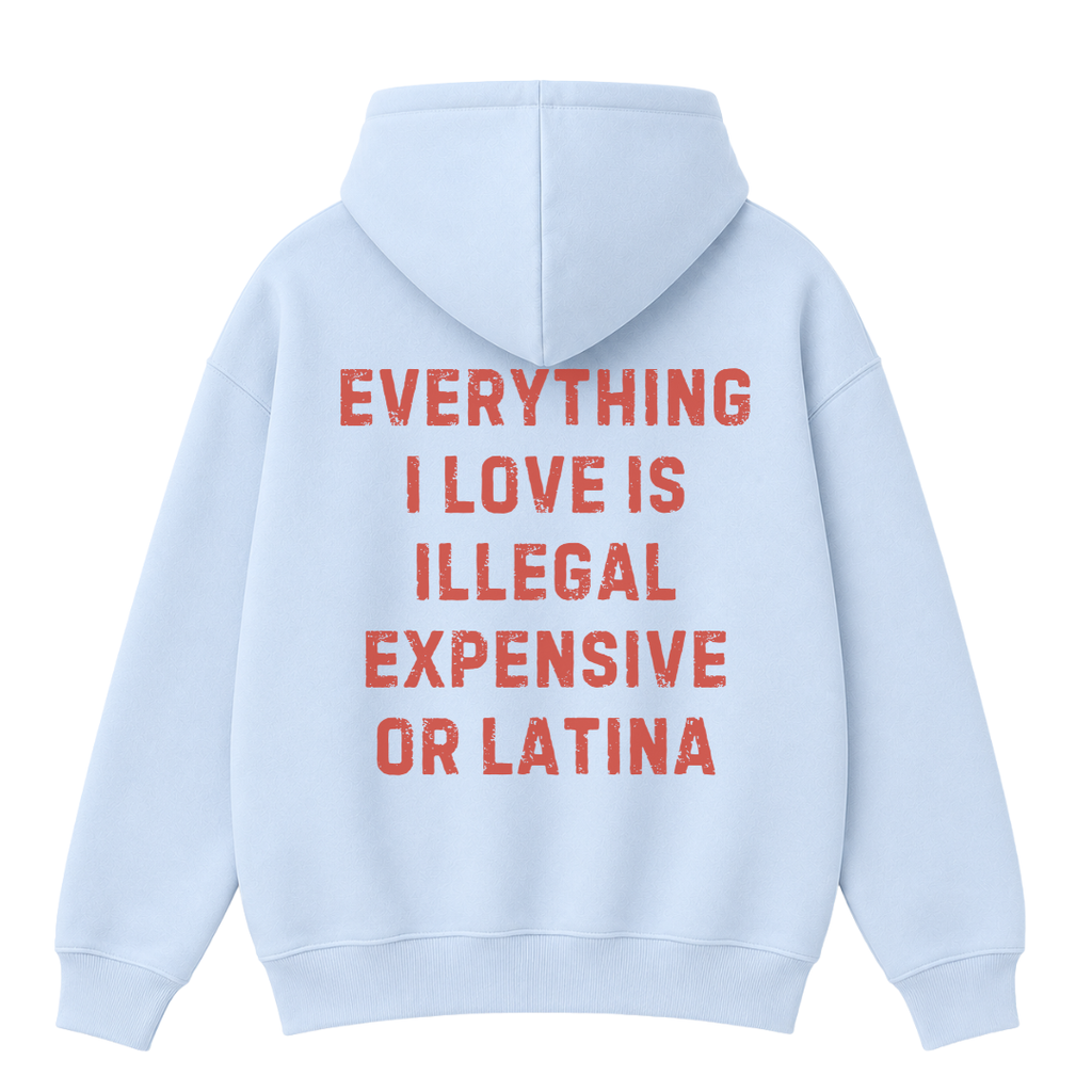 Everything I Love Is Illegal Expensive or Latina Hoodie