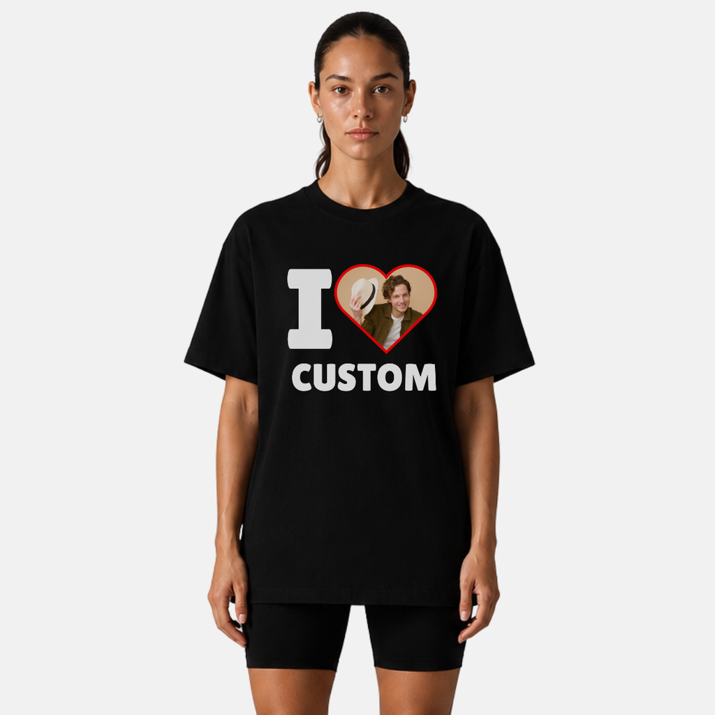 I Love Custom Photo Unisex T-Shirt
