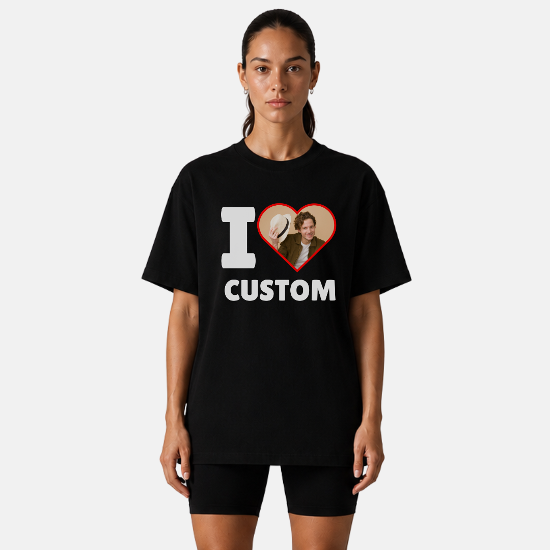 I Love Custom Photo Unisex T-Shirt