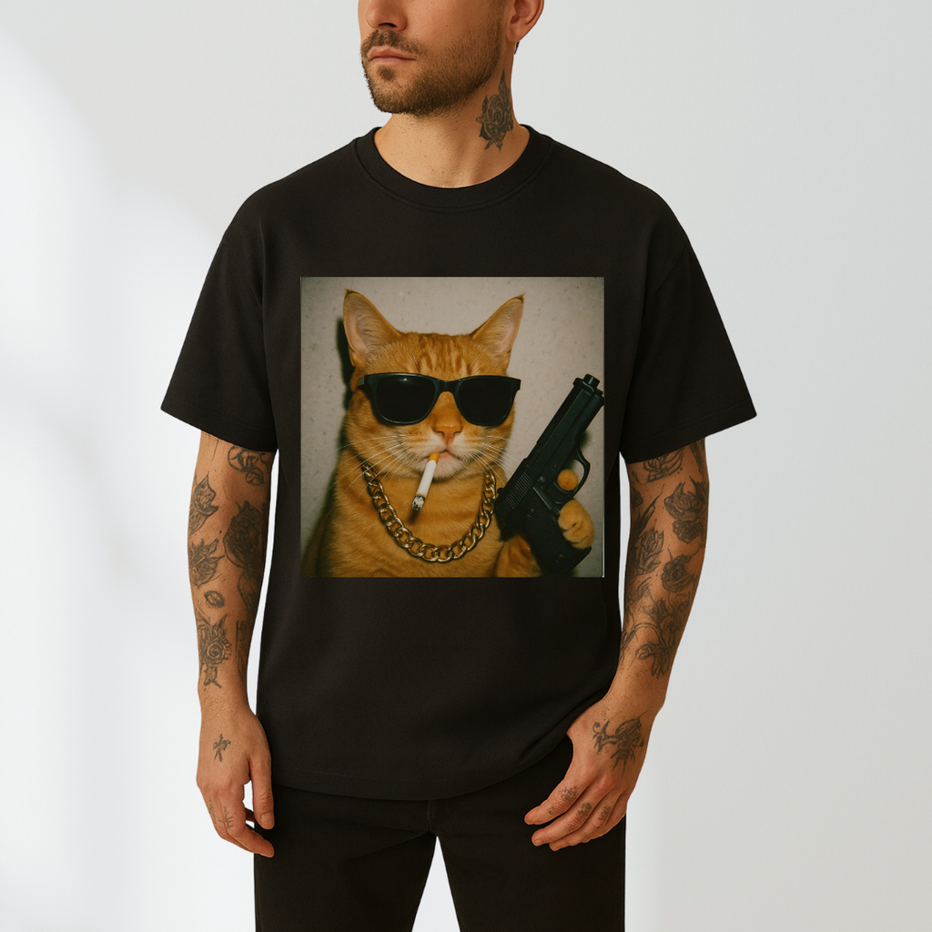 Funny Gangster Cat T-Shirt