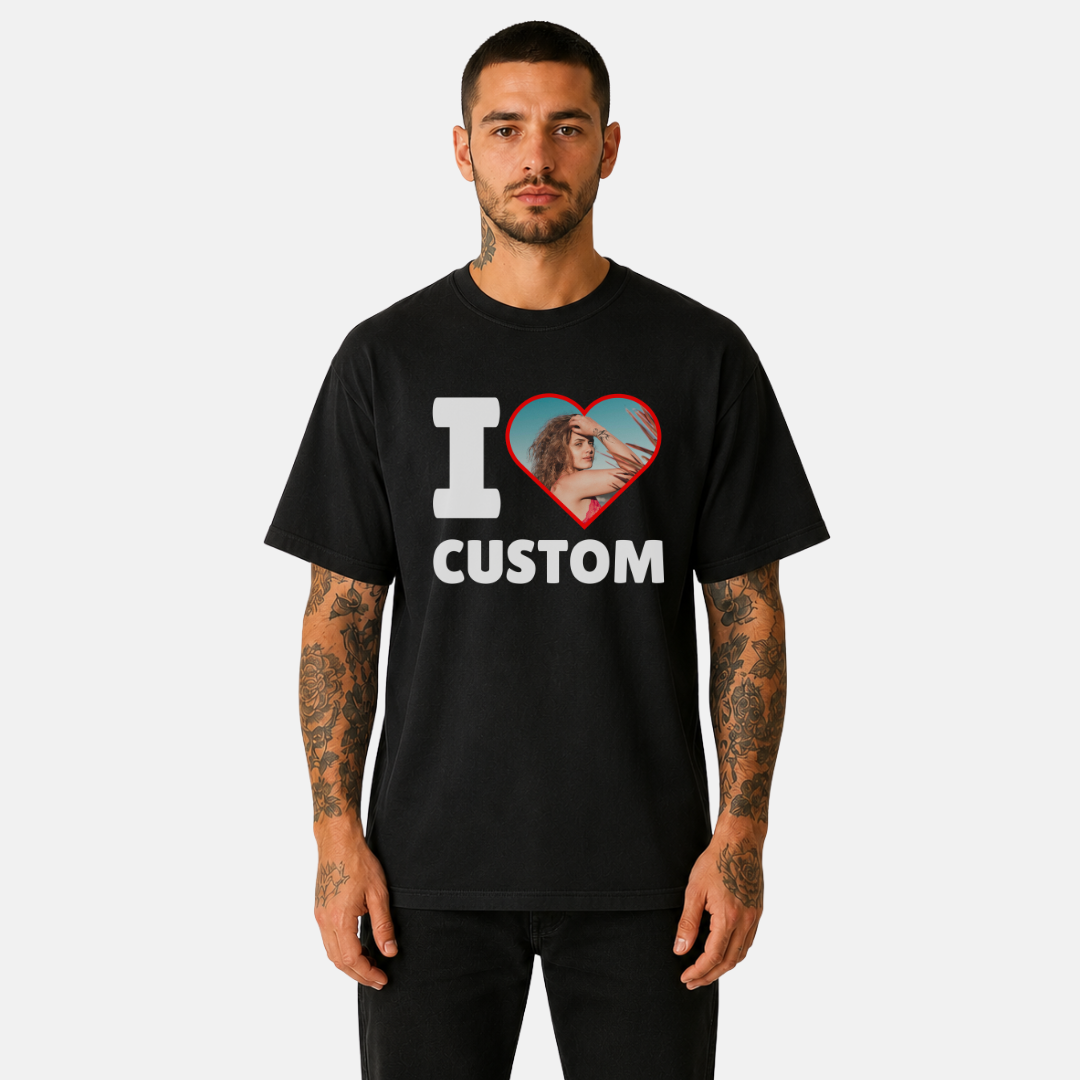 I Love Custom Photo Unisex T-Shirt