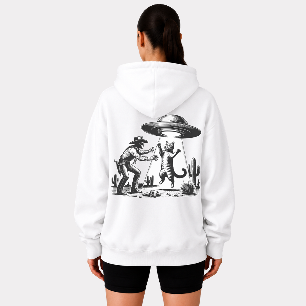 UFO Cowboy Cat Hoodie