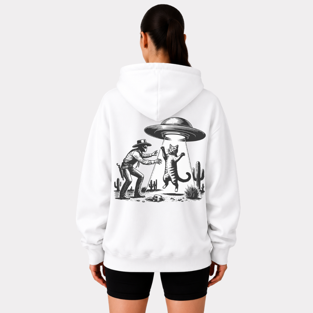 UFO Cowboy Cat Hoodie