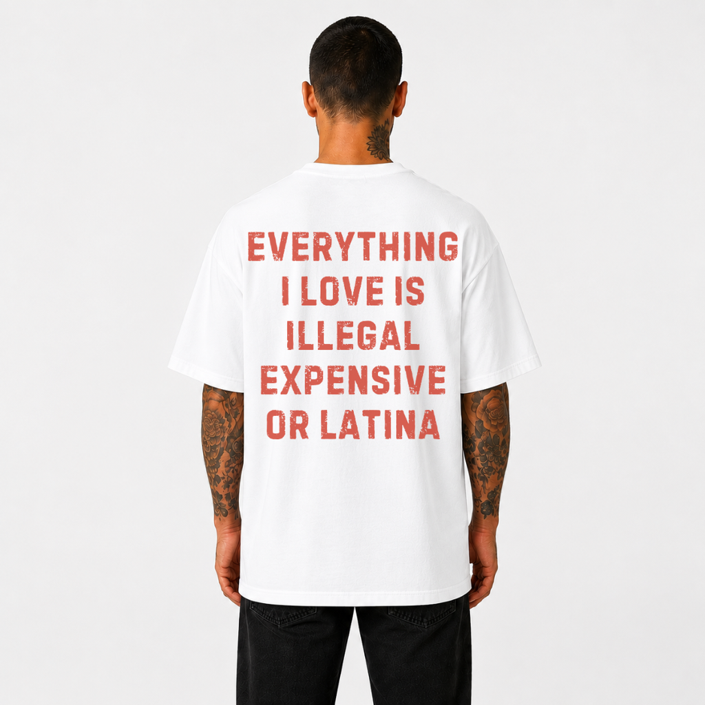 Everything I Love Is Illegal Expensive or Latina T- Shirt